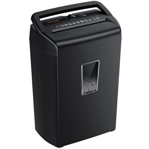 bonsaii 10-sheet cross cut paper shredder, 5.5 gal home office heavy duty shredder for credit card, staple, clip with transparent window(c209-d)