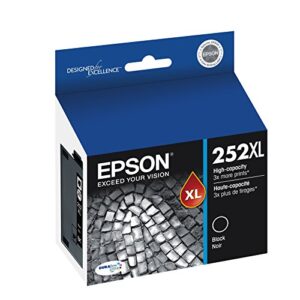 EPSON T252 DURABrite Ultra Ink High Capacity Black Cartridge (T252XL120-S) for select Epson WorkForce Printers