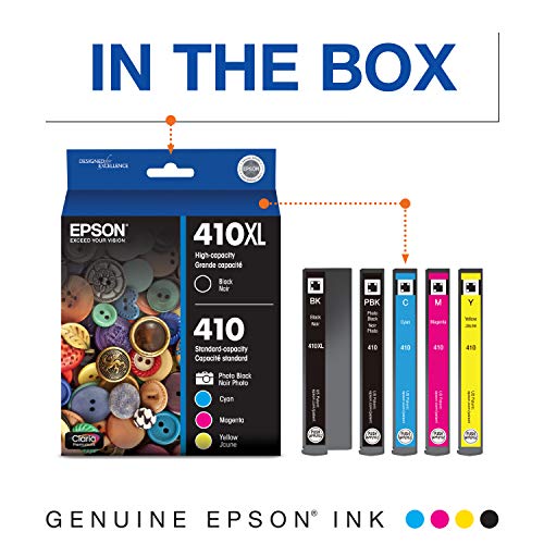 EPSON T410 Claria Premium - -Ink High Capacity Black & Standard Color - -Cartridge Combo Pack (T410XL-BCS) for select Epson Expression Premium Printers