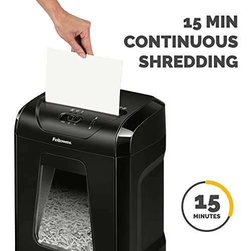 Fellowes 12C15 12 Sheet Cross-Cut Paper Shredder for Home and Office with Safety Lock