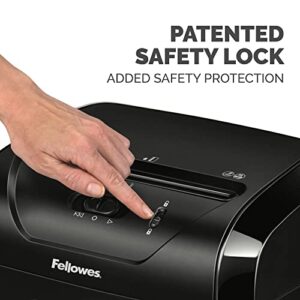 Fellowes 12C15 12 Sheet Cross-Cut Paper Shredder for Home and Office with Safety Lock