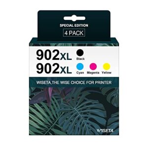 902xl ink cartridges combo pack replacement for hp 902xl 902 xl ink used in officejet pro 6978 6968 6958 6962 6970 6954 6960 6950 6979 printer (902xl ink cartridges, black cyan magenta yellow)