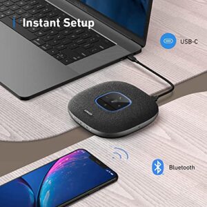 Anker PowerConf S3 Speakerphone with 6 Mics, Enhanced Voice Pickup, 24H Call Time, App Control, Bluetooth 5, USB C, Conference Speaker Compatible with Leading Platforms, Home Office