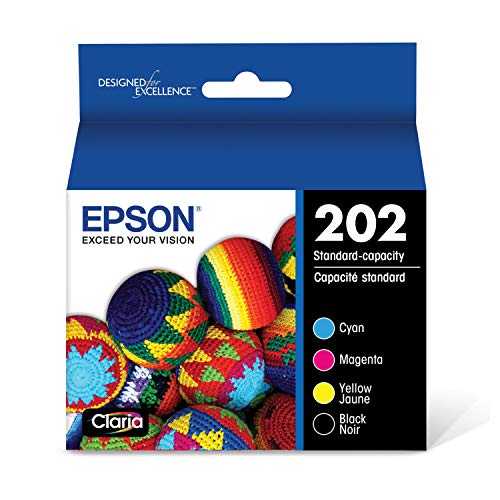 EPSON T202 Claria -Ink Standard Capacity Black & Color -Cartridge Combo Pack (T202120-BCS) for Select Epson Expression and Workforce Printers