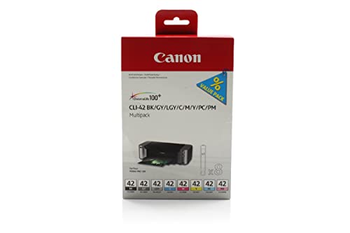Canon CLI-42 8 PK Value Pack Ink, 8 Pack Compatible to PIXMA PRO-100