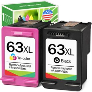 limeink remanufactured ink cartridge replacement for hp ink 63 xl ink cartridges for hp 63xl combo pack printers officejet 3830 envy 4520 4650 5255 5200 5258 4655 deskjet 1112 inkjet (black and color)