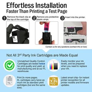 Limeink Remanufactured Ink Cartridge Replacement for HP Ink 63 XL Ink Cartridges for HP 63XL Combo Pack Printers Officejet 3830 Envy 4520 4650 5255 5200 5258 4655 Deskjet 1112 Inkjet (Black and Color)