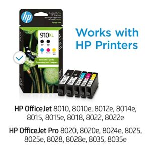 HP 910Xl (6Za58an) Ink Cartridges (Cyan Magenta Yellow Black) 5-Pack in Retail Packaging