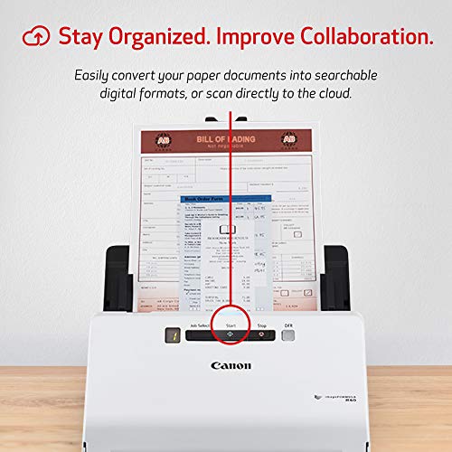 Canon imageFORMULA R40 Office Document Scanner For PC and Mac, Color Duplex Scanning, Easy Setup For Office Or Home Use, Includes Scanning Software