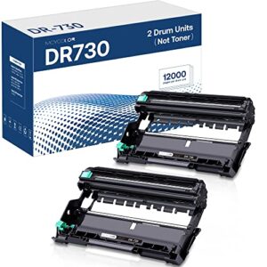 mcycolor dr730 drum unit compatible replacement for brother dr-730 dr 730 to use with mfc-l2710dw mfc-l2750dw hl-l2395dw hl-l2370dw hl-l2350dw hl-l2390dw dcp-l2550dw printer (2 pack, not toner)
