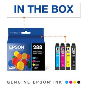 EPSON T288 DURABrite Ultra -Ink Standard Capacity Black & Color -Cartridge Combo Pack (T288120-BCS) for select Epson Expression Printers, Black and Color Combo Pack