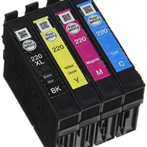 EPSON T220 DURABrite Ultra -Ink High Capacity Black & Standard Color -Cartridge Combo Pack (T220XL-BCS) for select Epson Expression and WorkForce Printers