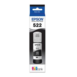 epson t522 ecotank ink ultra-high capacity bottle black (t522120-s) for select epson ecotank printers