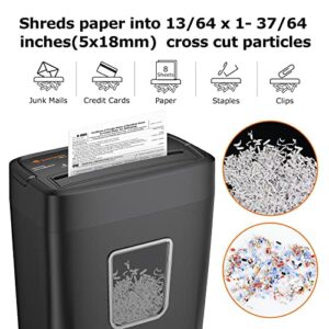 Bonsaii 8-Sheet Cross Cut Paper Shredder, Credit Cards/Mail/Staples/Clips Shredder for Home Use with 4.2 Gallon Bin (C261-C)