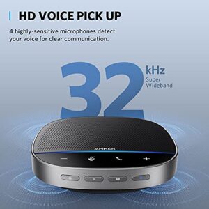 Anker PowerConf S500 Speakerphone with Zoom Rooms and Google Meet Certifications, USB-C Speaker, Bluetooth Speakerphone for Conference Room, Conference Microphone with Premium Voice Pickup