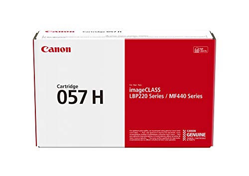 Canon Genuine Toner Cartridge 057 Black, High Capacity (3010C001), 1-Pack imageCLASS MF449dw, MF448dw, MF445dw, LBP228dw, LBP227dw, LBP226dw Laser Printers (057 H)