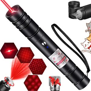 red laser pointer high power, high power laser pointer long range strong laser light pointer long range usb rechargeable laser pointer pen for teaching hunting outdoor astronomy hunting lazer pointer