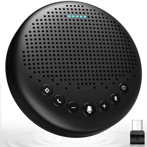 conference speaker and microphone – emeet luna 360° voice pickup w/noise reduction/mute/indicator usb bluetooth speakerphone w/dongle for 8 people daisy chain for 16 compatible with leading software