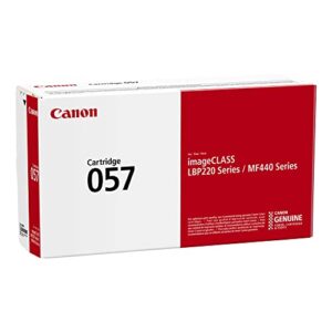 canon genuine toner cartridge 057 black (3009c001), 1-pack, for canon imageclass mf449dw, mf448dw, mf445dw, lbp228dw, lbp227dw, lbp226dw laser printers, standard