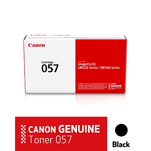 Canon Genuine Toner Cartridge 057 Black (3009C001), 1-Pack, for Canon imageCLASS MF449dw, MF448dw, MF445dw, LBP228dw, LBP227dw, LBP226dw Laser Printers, Standard