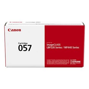 Canon Genuine Toner Cartridge 057 Black (3009C001), 1-Pack, for Canon imageCLASS MF449dw, MF448dw, MF445dw, LBP228dw, LBP227dw, LBP226dw Laser Printers, Standard