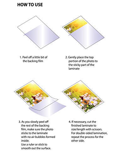 Pack of 24, Self-Adhesive Laminating Sheets, Clear Letter Size (9 x 12 Inches), 4 mil Thickness