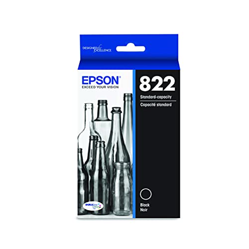 EPSON T822 DURABrite Ultra Ink Standard Capacity Black Cartridge (T822120-S) for select Epson WorkForce Pro Printers