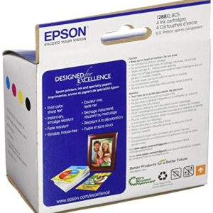 Epson T288XL-BCS Black High Capacity and Color Standard Capacity Ink Cartridges, C/M/Y/K 4-Pack