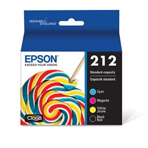 epson t212 claria -ink standard capacity black & color -cartridge combo pack (t212120-bcs) for select epson expression and workforce printers