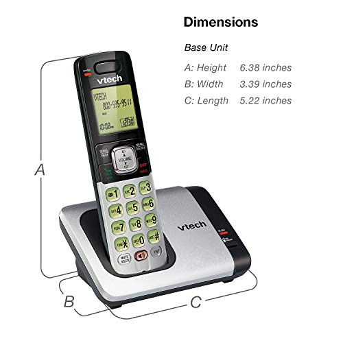 VTech CS6719-2 2-Handset Expandable Cordless Phone with Caller ID/Call Waiting, Handset Intercom & Backlit Display/Keypad, Silver