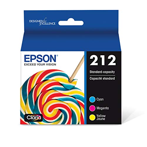 EPSON T212 Claria -Ink Standard Capacity Color Combo Pack (T212520-S) for Select Epson Expression and Workforce Printers