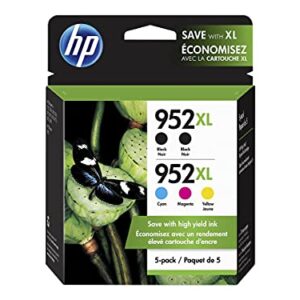HP 952Xl / 952Xl (6Za00an) Ink Cartridges (Cyan Magenta Yellow Black) 5-Pack in Retail Packaging