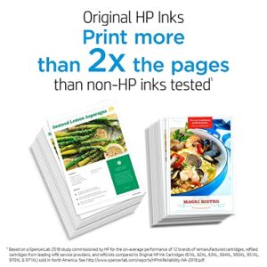 Original HP 910 Black, Cyan, Magenta, Yellow Ink Cartridges (4 Count -pack of 1) | Works with HP OfficeJet 8010, 8020 Series, HP OfficeJet Pro 8020, 8030 Series | Eligible for Instant Ink | 3YQ26AN