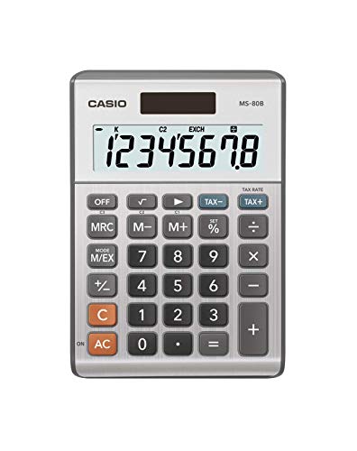 Casio MS-80B Standard Function Desktop Calculator,Black 147D×103W×28.8H mm