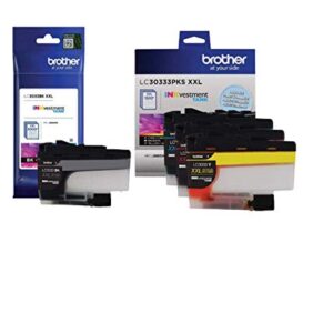 Brother LC3033 BK/C/M/Y Super High Yield Ink-4 Pack (Includes (1) LC3033BK, (1) LC3033C, (1) LC3033M, (1) LC3033Y)