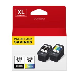 245xl and 246xl ink cartridge high yield multi pack for canon ink cartridges 245 and 246 245xl 246xl compatible with canon pixma mx490 mx492 mg2522 ts3100 ts3122 ts3300 ts3322 (1 black,1 tri-color)