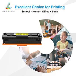 TRUE IMAGE Compatible Toner Cartridge Replacement for HP 202A CF500A 202X HP Color Pro MFP M281fdw M281cdw M254dw M281fdn M254dn M254nw M281 M254 Toner Printer Ink (Black Cyan Yellow Magenta, 5-Pack)