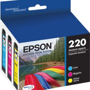 EPSON T220 DURABrite Ultra -Ink Standard Capacity Color Combo Pack (T220520-S) for select Epson Expression and WorkForce Printers