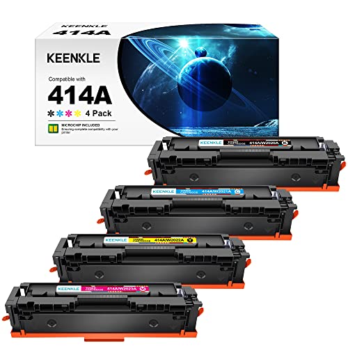 414A 414X 414a Toner, Compatible Toner Cartridge Replacement for HP 414A W2020A 414X W2020X to use with Color Pro MFP M479fdw M454dw M454dn M479fdn Printer(Black Cyan Yellow Magenta,4Pack)