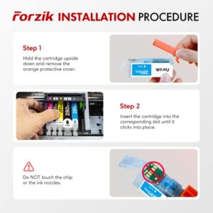 Forzik PGI-280XXL CLI-281XXL Ink 280 and 281 Cartridges Replacement Compatible with PIXMA Printer TR8520 TS9120 TS6200 TS6220 TS8120 TS8220 TR7520 TS6120, 1PGBK 1Black 1Cyan 1Magenta 1Yellow