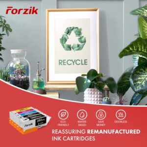 Forzik PGI-280XXL CLI-281XXL Ink 280 and 281 Cartridges Replacement Compatible with PIXMA Printer TR8520 TS9120 TS6200 TS6220 TS8120 TS8220 TR7520 TS6120, 1PGBK 1Black 1Cyan 1Magenta 1Yellow