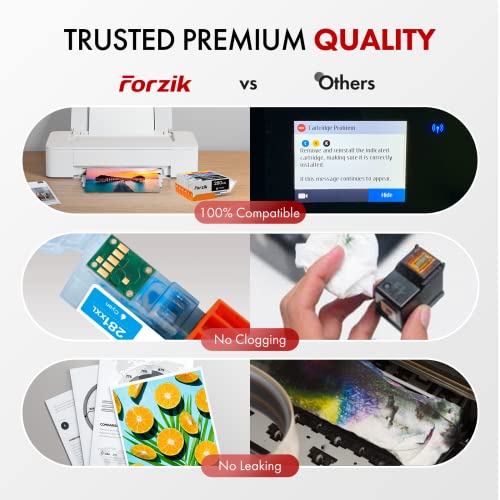 Forzik PGI-280XXL CLI-281XXL Ink 280 and 281 Cartridges Replacement Compatible with PIXMA Printer TR8520 TS9120 TS6200 TS6220 TS8120 TS8220 TR7520 TS6120, 1PGBK 1Black 1Cyan 1Magenta 1Yellow