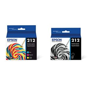 epson t212 claria standard capacity cartridge ink – black, t212120-s & t212 claria standard capacity cartridge ink – color combo pack