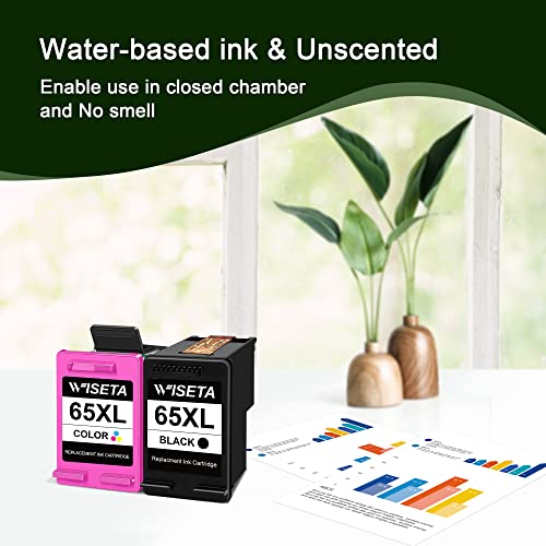 65XL Black/Tri-Color Ink Cartridge (2-Pack) Remanufactured Replacement for HP 65XL 65 XL Work with Envy 5058 5055 5034 5032 5030 5014 5012, DeskJet 3755 2655 2624 3758 3720 Printer | N9K04AN, N9K03AN