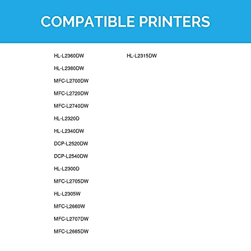 LD Compatible Toner Cartridge Replacement for Brother TN660 TN-660 TN 660 TN630 High Yield use in HL-L2380DW HL-L2300D DCP-L2540DW L2540DW MFC-L2700DW MFC-L2685DW MFCL2700DW (Black, 2-Pack)