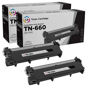 ld compatible toner cartridge replacement for brother tn660 tn-660 tn 660 tn630 high yield use in hl-l2380dw hl-l2300d dcp-l2540dw l2540dw mfc-l2700dw mfc-l2685dw mfcl2700dw (black, 2-pack)