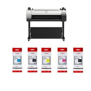 canon imageprograf ta-30 5-color 36″ large format printer – with ink bundle pfi-030 pigment matte black ink tank, 55ml / pfi-030bk black/pfi-030 cyan/pfi-030 magenta/pfi-030 yellow