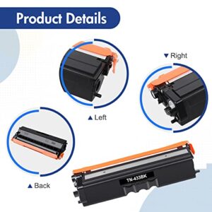 TN433BK Toner Cartridge 2-Pack Black High Yield Compatible Replacement for Brother TN433 TN-433 TN 433 for Brother MFC-L8900Cdw HL-L8360Cdw HL-L8260Cdw HL-L8360Cdwt 8900Cdw 8360Cdw Printer