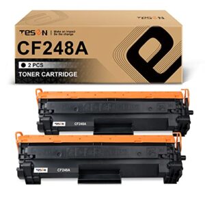 tesen compatible cf248a toner cartridge replacement for hp cf248a black toner for use in hp laserjet pro m15w m15a m16w m16a mfp m29w m29a m28w m28a printer (2 packs, with new chip)