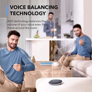 Anker PowerConf S3 Bluetooth Speakerphone with 6 Mics, Enhanced Voice Pickup, 24H Call Time, App Control, Bluetooth 5, USB C, Conference Speaker Compatible with Leading Platforms (Renewed)